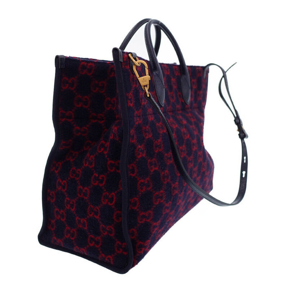 GUCCI GG Wool Tote Bag - Picture 2 of 9